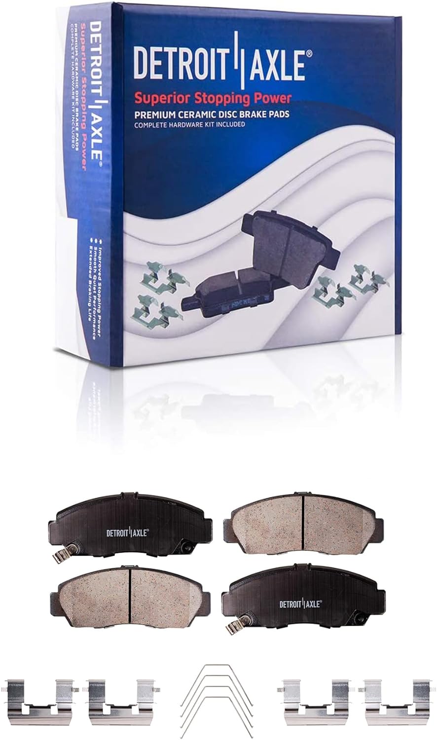 Detroit Axle - Front  Rear Rotors Ceramic Brake Pads Kit for 2004-2008 Acura TL — image 6