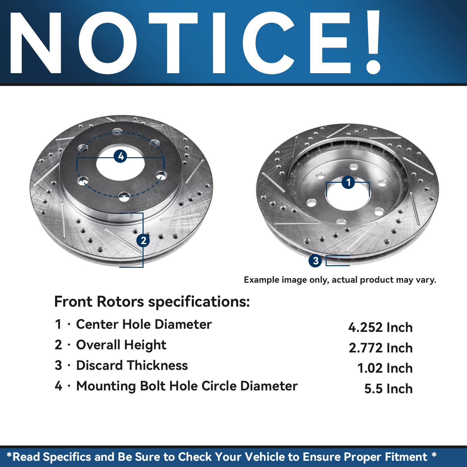 Detroit Axle - Front Rear Drilled Rotors Brake Pads for 2001-2007 Toyota Sequoia — image 10