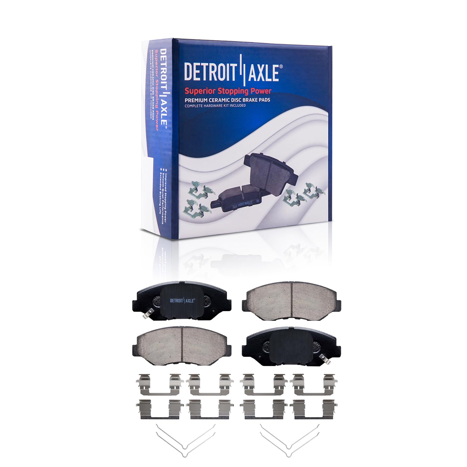 Detroit Axle - Front  Rear Rotors Ceramic Brake Pads for 2002-2004 Honda CR-V — image 6