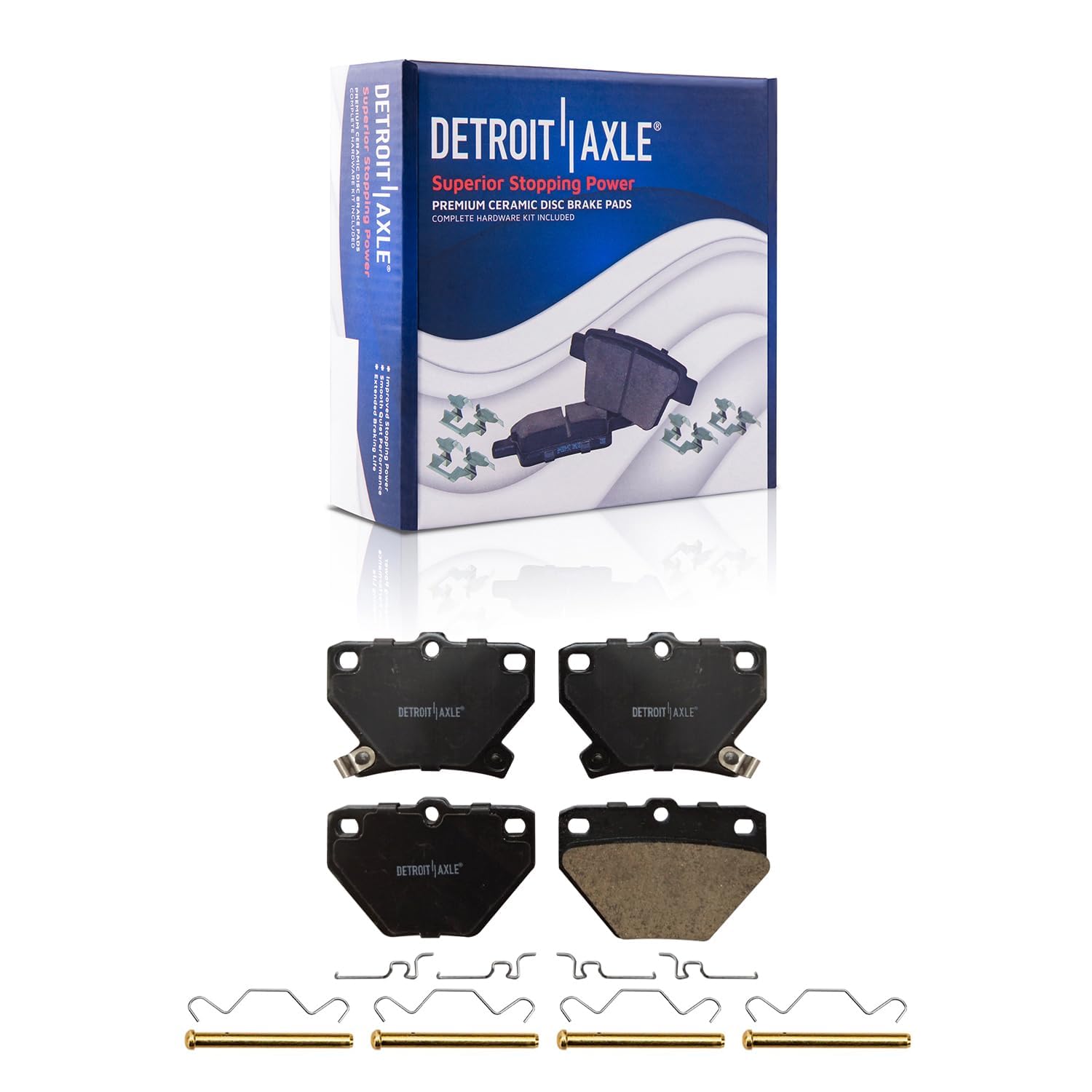 Detroit Axle - Front  Rear Rotors Brake Pads for 2000 2001-2005 Toyota Celica — image 7