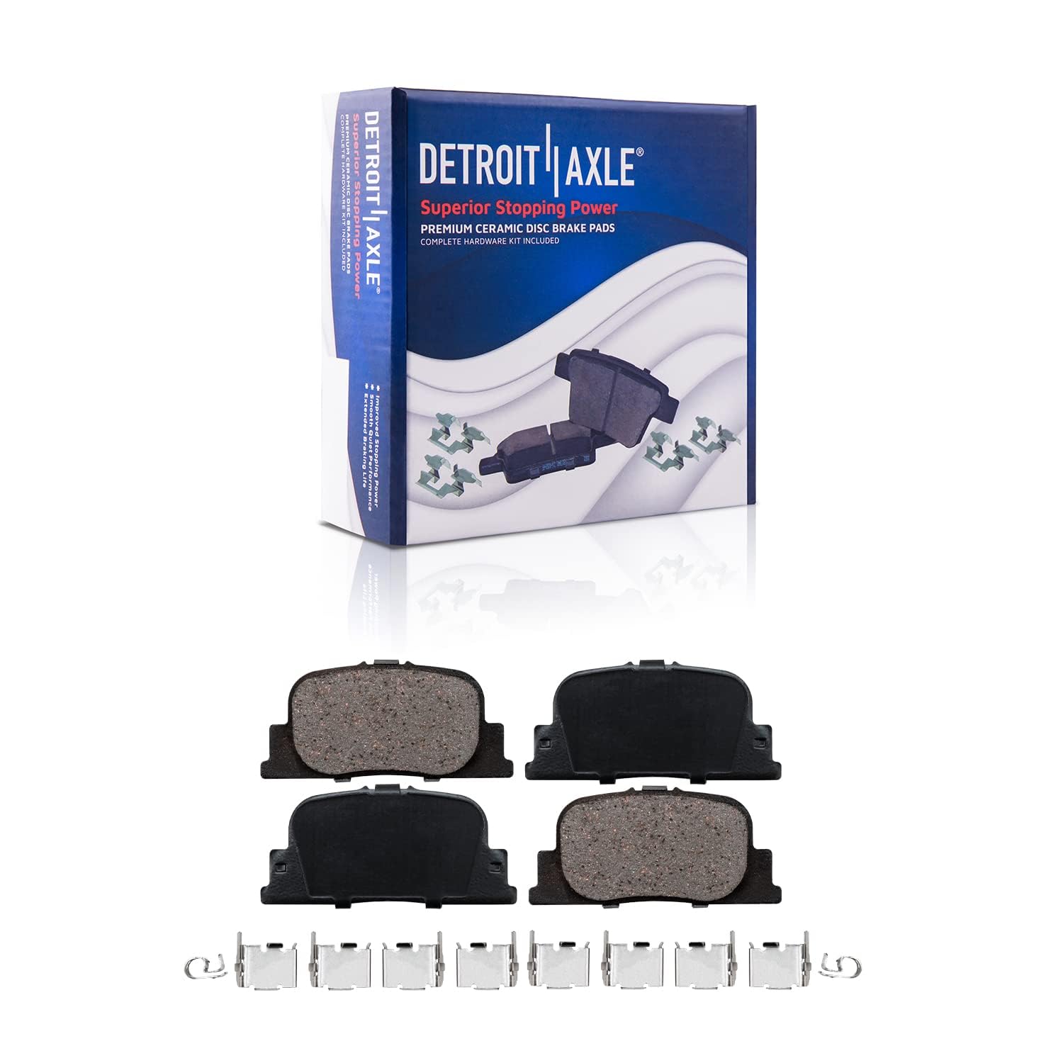 Detroit Axle - Front  Rear Disc Rotors Brake Pads for 2005 2006-2010 Scion tC — image 7