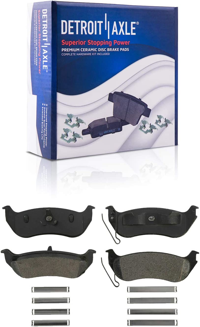 Detroit Axle - Front  Rear Rotors Ceramic Brake Pads for 2003-2007 Jeep Liberty — image 7