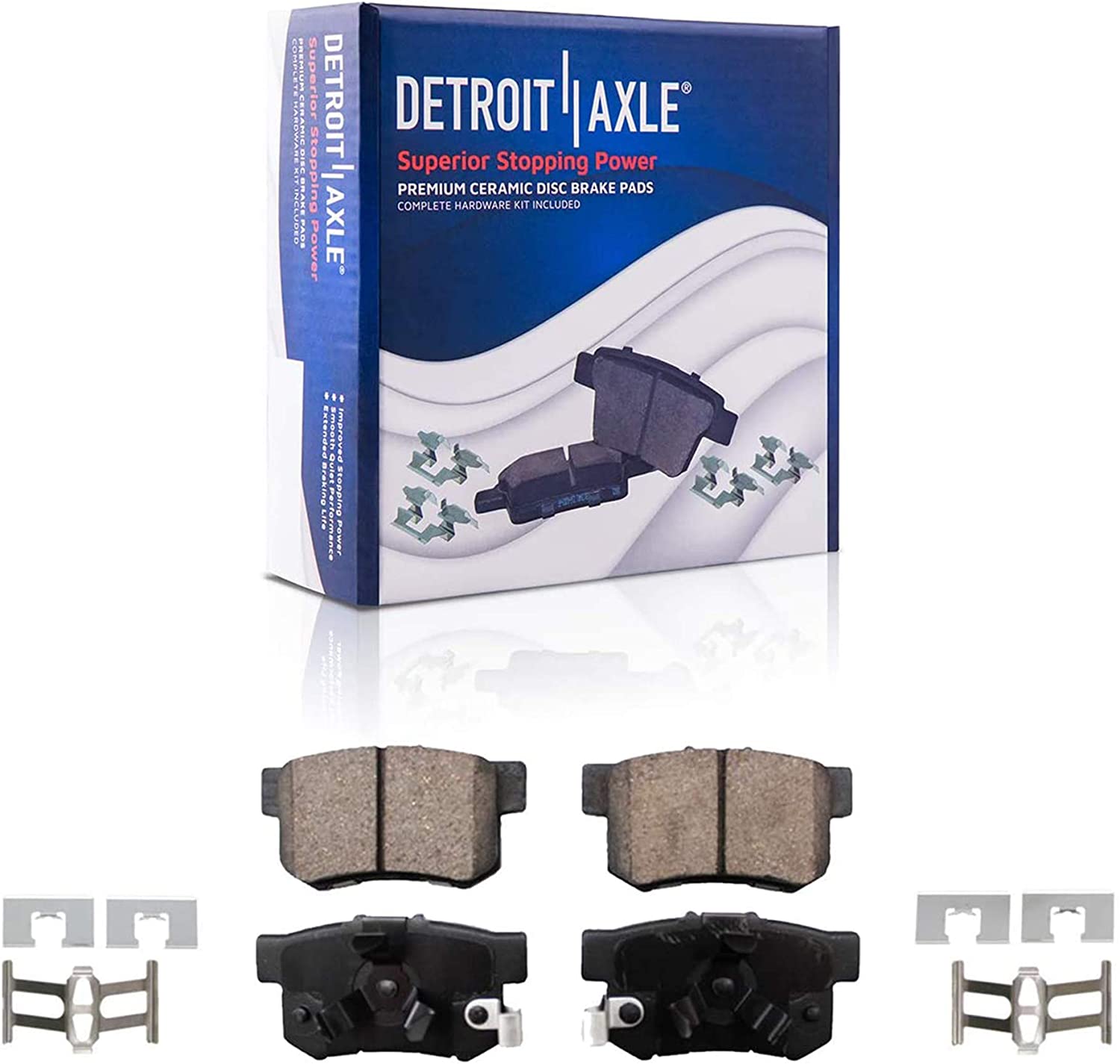 Detroit Axle - Front  Rear Disc Rotors+ Brake Pads for Honda CR-V Acura RDX — image 7