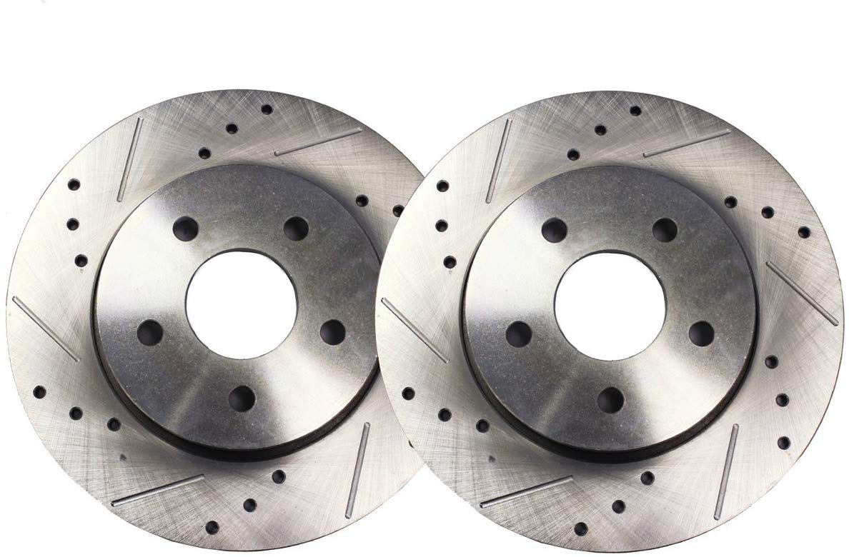 Detroit Axle - FRONT  REAR Drilled Rotors Pads for 05-08 Lacrosse Grand Prix — image 4