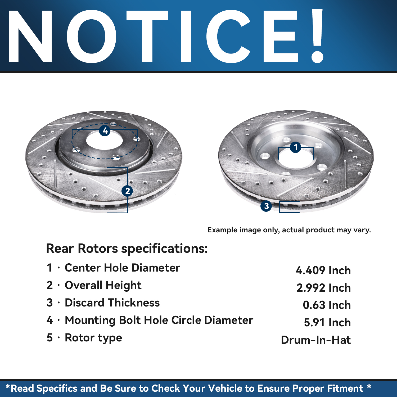 Detroit Axle - Front Rear Drilled Rotors Brake Pads for Toyota Sequoia Tundra — image 11