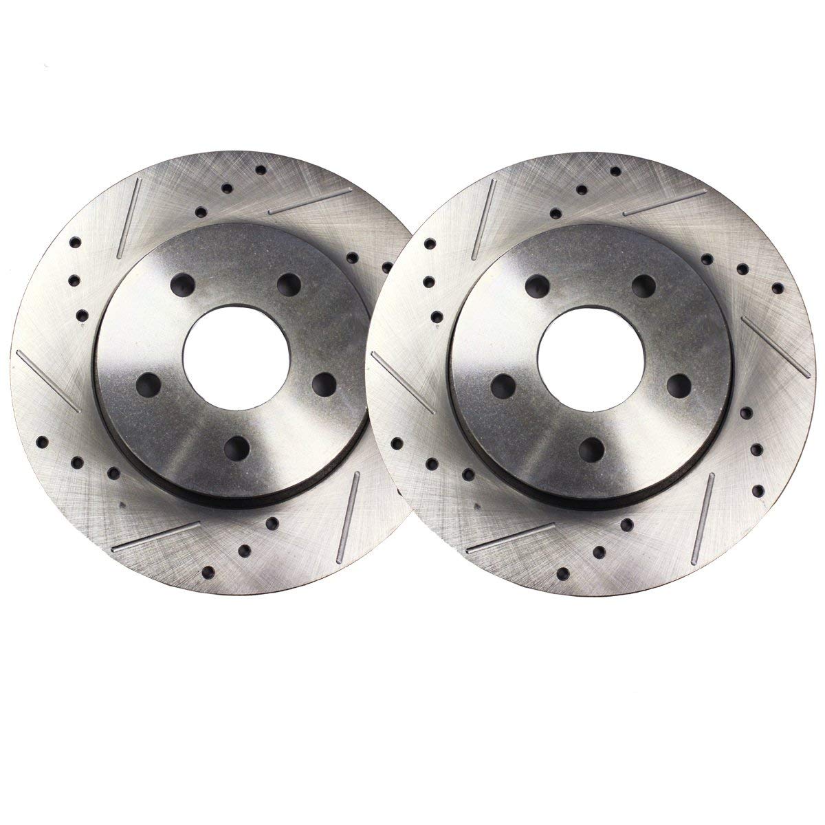 Detroit Axle - Front Rear Drilled Brake Rotor Pad for Lexus LX570 Toyota Sequoia — image 4