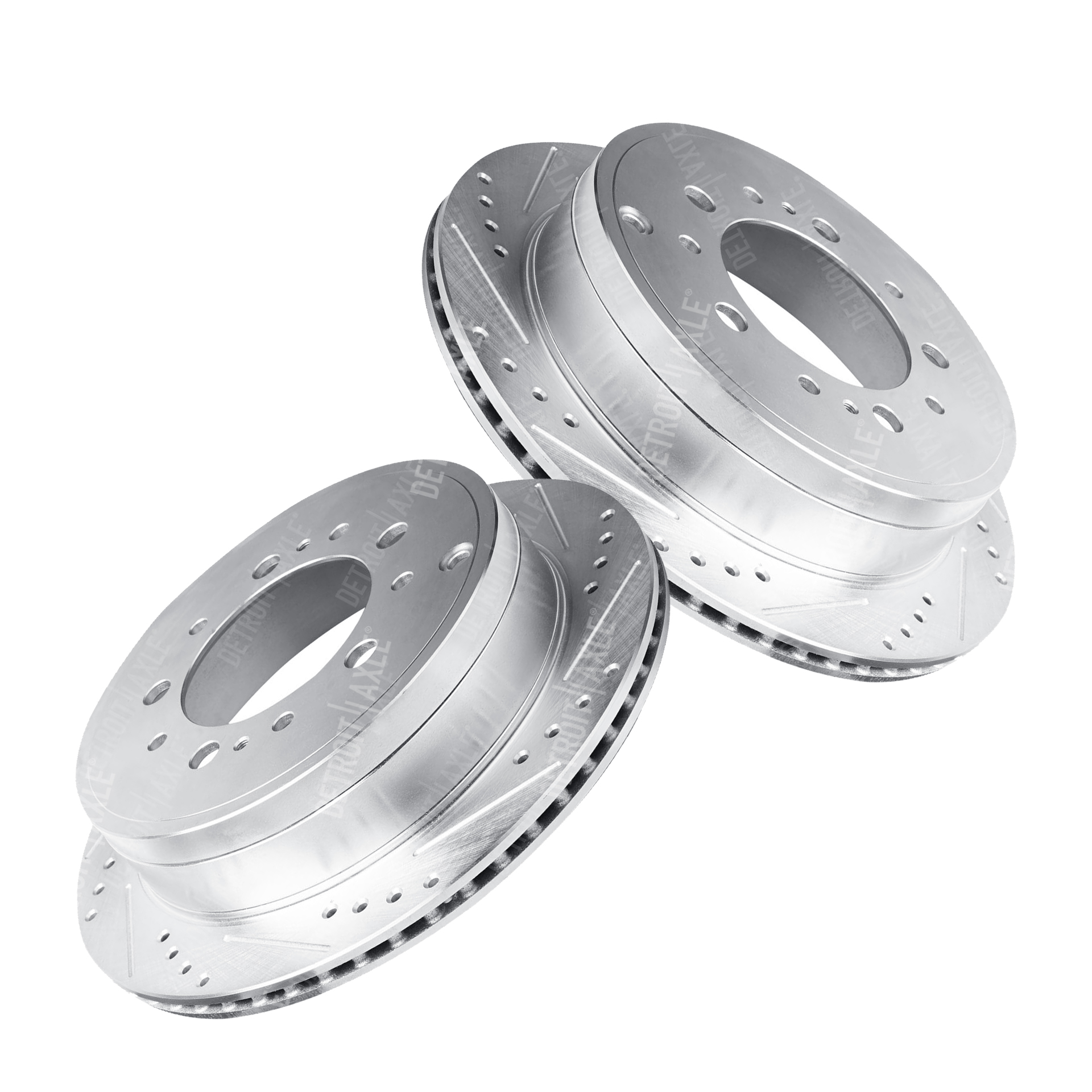 Detroit Axle - Front Rear Drilled Brake Rotor Pad for Lexus LX570 Toyota Sequoia — image 5