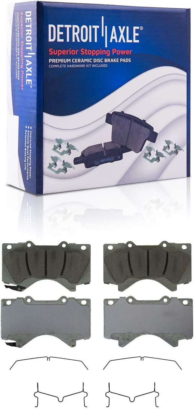 Detroit Axle - Front Rear Drilled Brake Rotor Pad for Lexus LX570 Toyota Sequoia — image 6