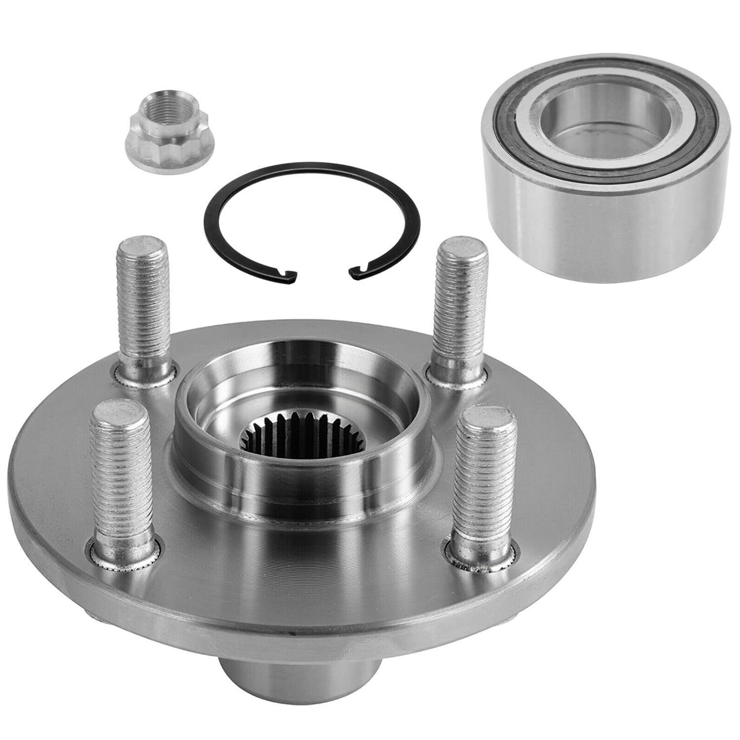 Detroit Axle - Front Wheel Hub and Bearings for 2000-06 Scion xA xB Toyota Echo — image 5
