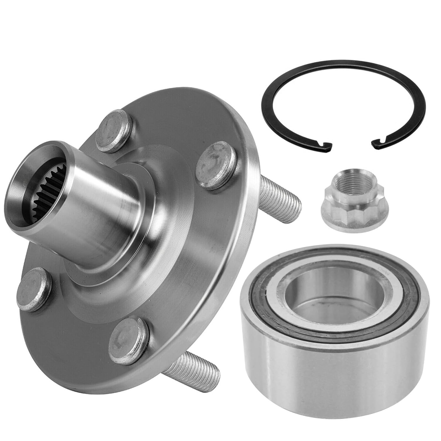 Detroit Axle - Front Wheel Hub and Bearings for 2000-06 Scion xA xB Toyota Echo — image 6