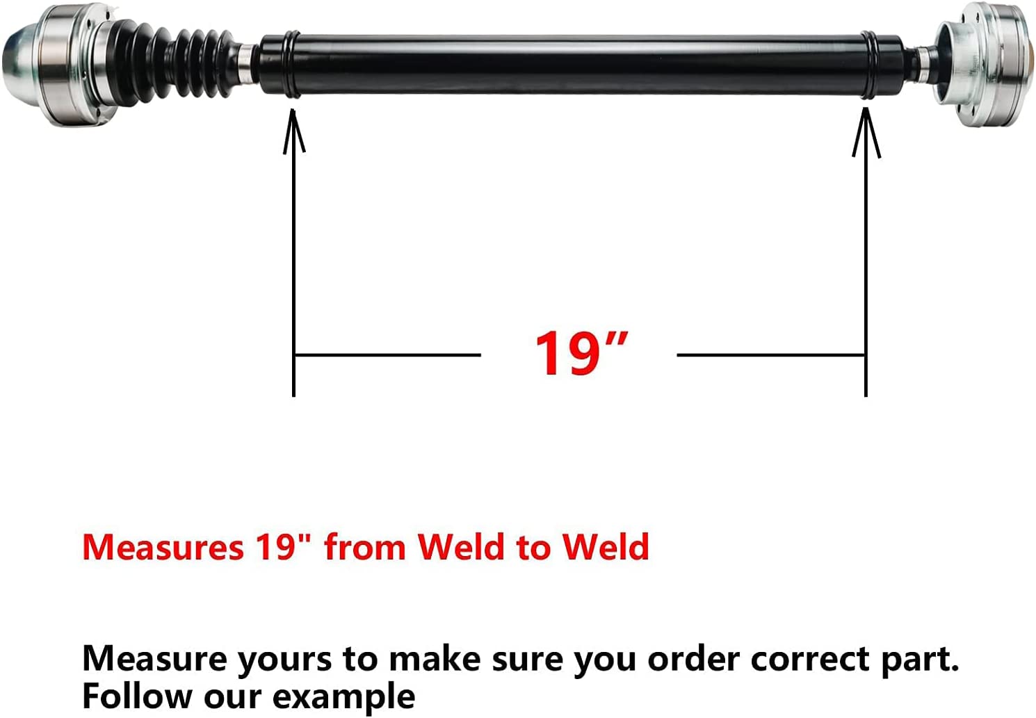 Detroit Axle - 4WD 19" Front Drive Shaft for 2002 2003 2004-2007 Jeep Liberty — image 7