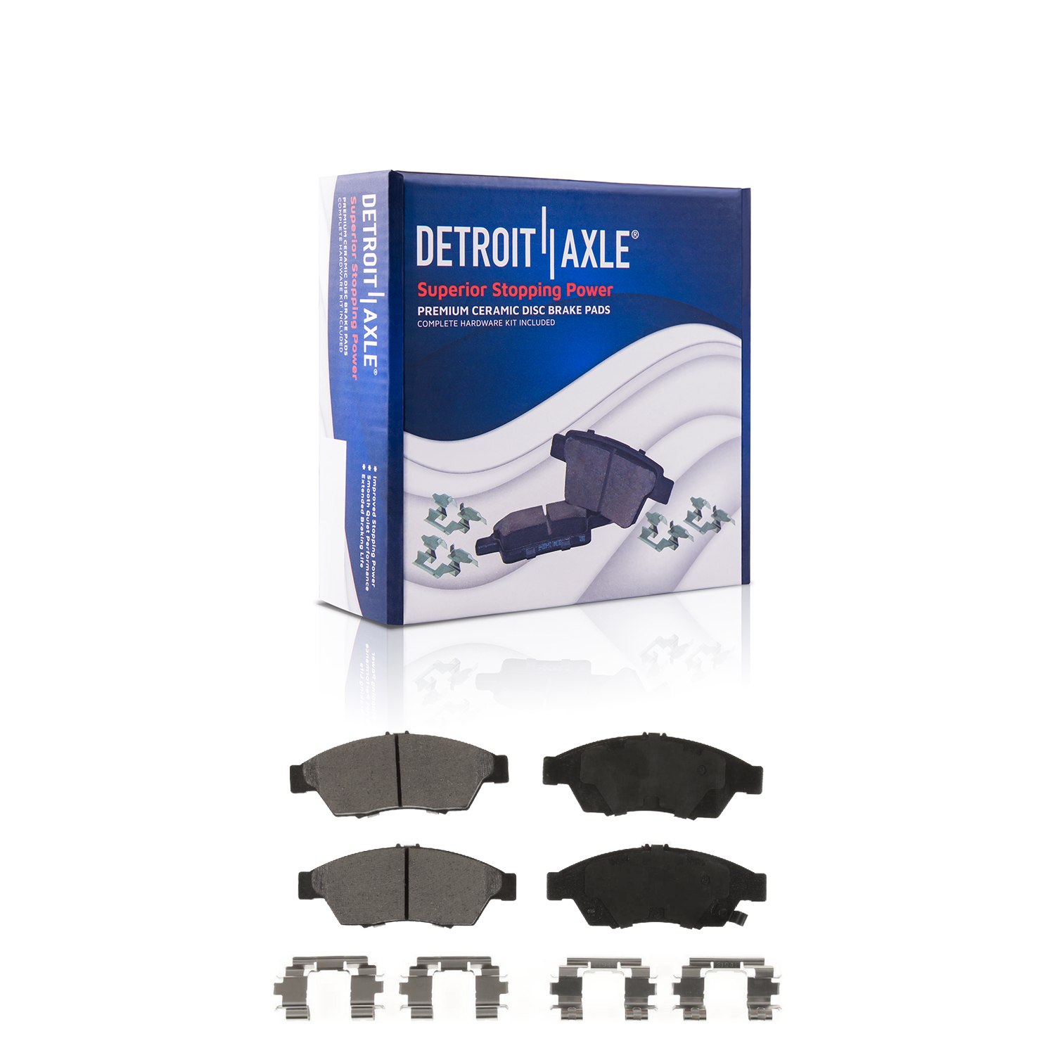 Detroit Axle - Front Ceramic Brake Pads for 2006 2007 Suzuki Aerio - Main Image