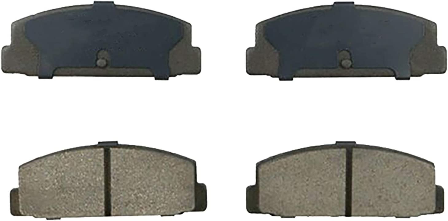 Detroit Axle - Rear Ceramic Brake Pads w/Hardware for 1993 1994 1995 Mazda RX-7 - 6