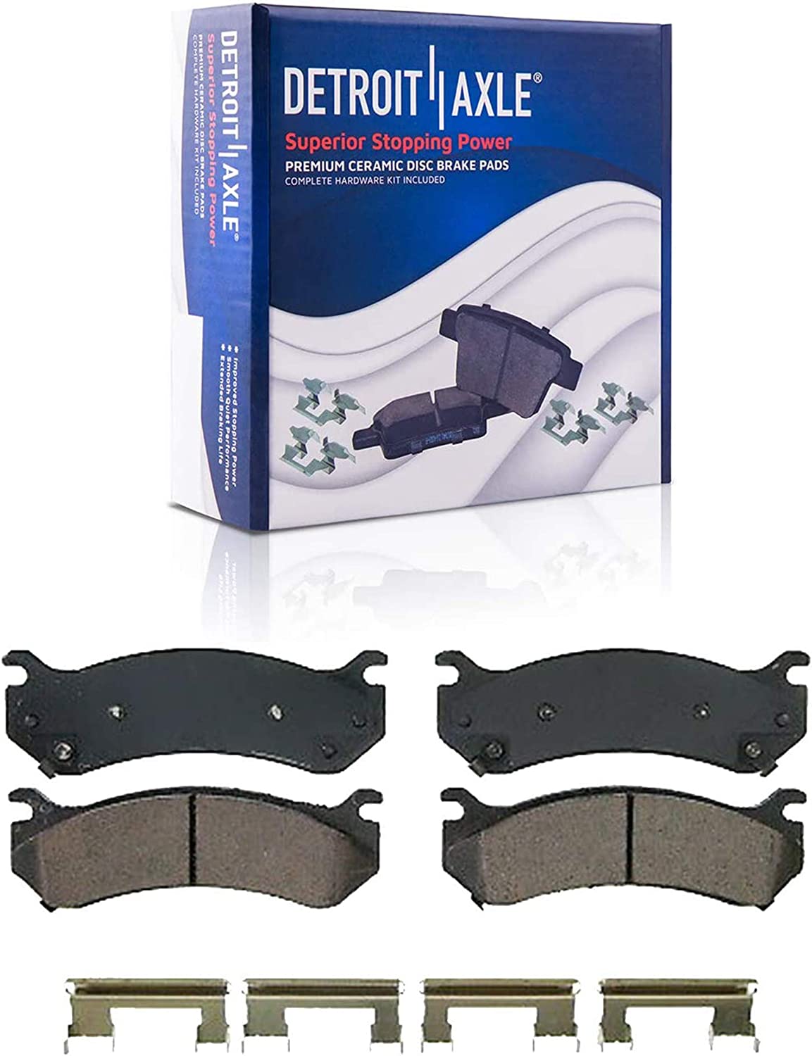 Detroit Axle - REAR Brake Pads for Silverado Sierra Suburban Yukon XL Hummer H2 - Main Image