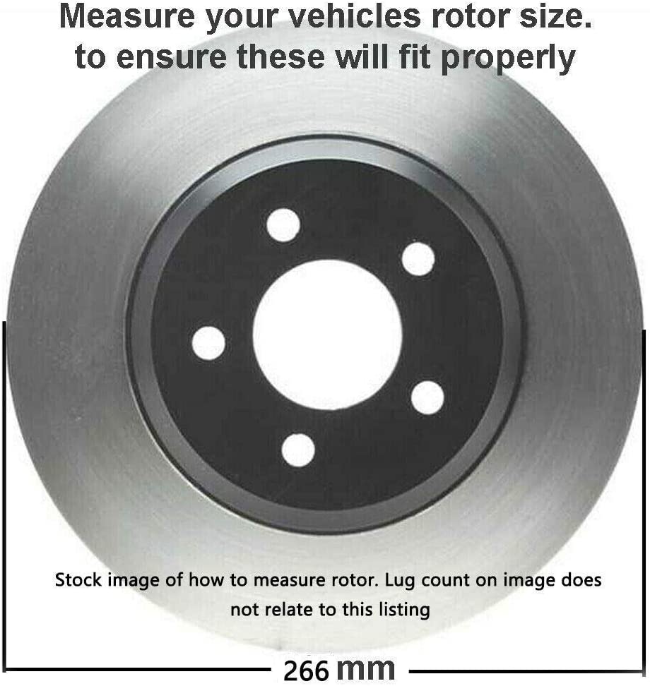 Detroit Axle - Rear Disc Rotors Brake Pads for Subaru Forester Impreza Saab 9-2X - 6