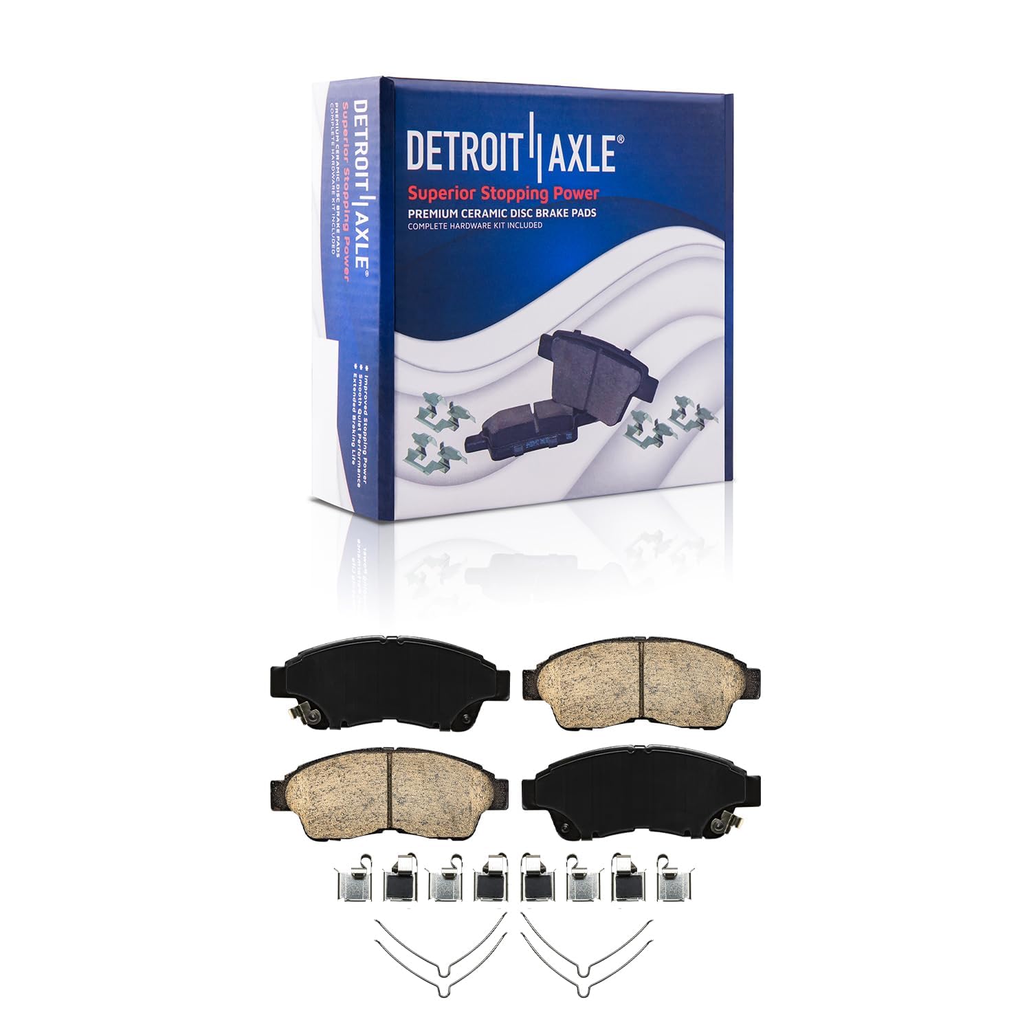 Detroit Axle - Front Disc Rotors Brake Pads for 1996 1997 1998-2000 Toyota RAV4 - 5