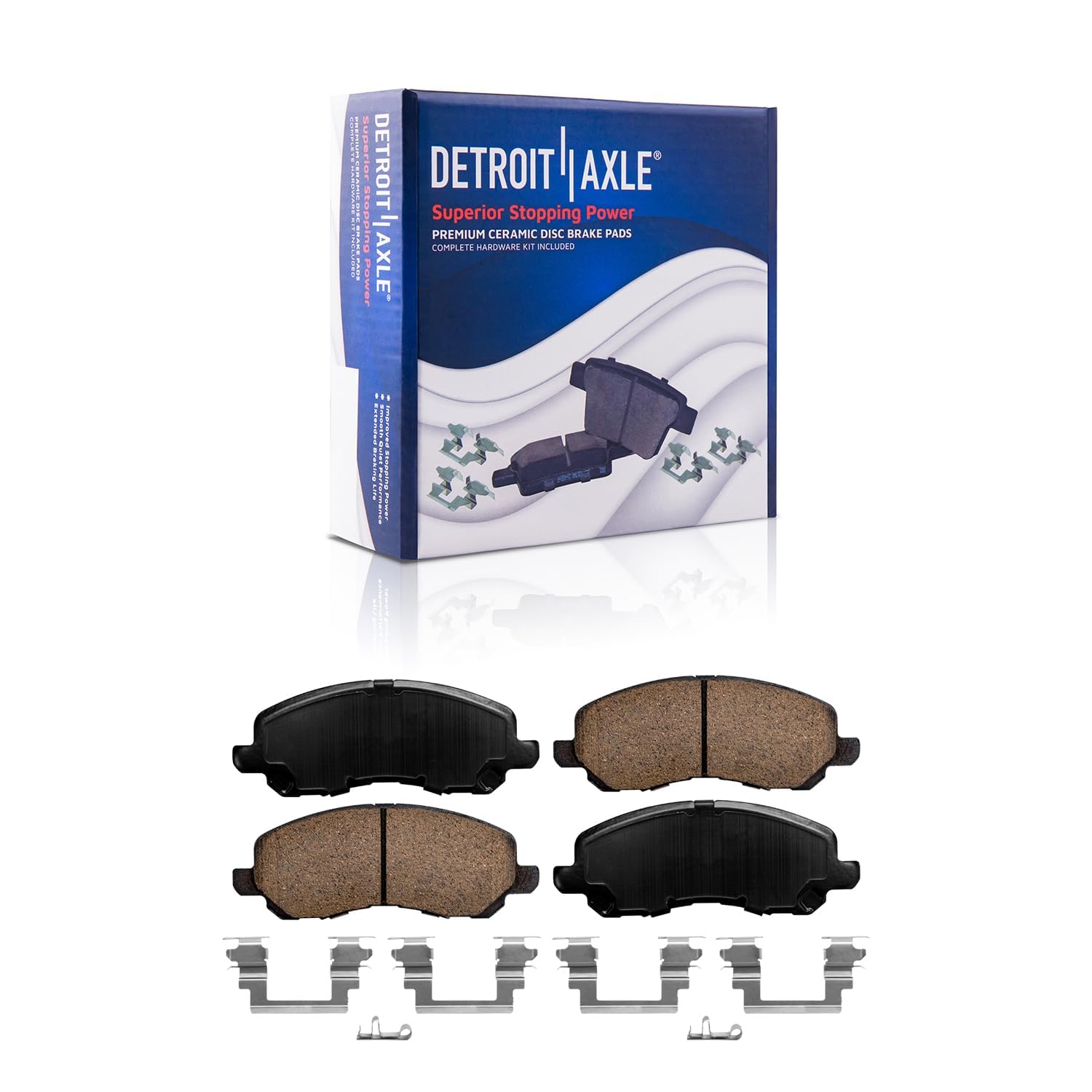 Detroit Axle - Front Rotors Brake Pads for Chrysler 200 Caliber Avenger Patriot - 5