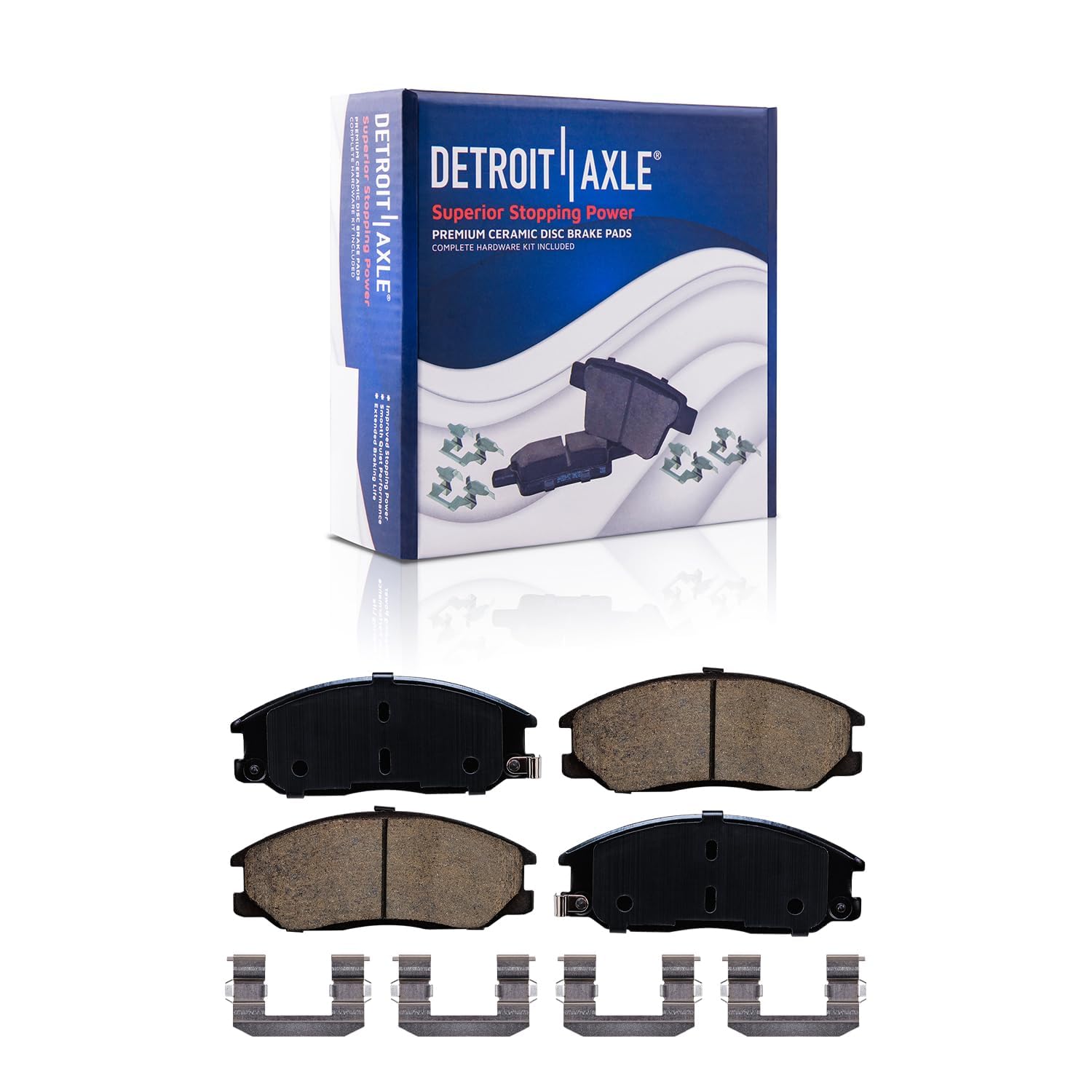 Detroit Axle - Front Disc Rotors Brake Pads for Hyundai XG350 Kia Amanti - 5