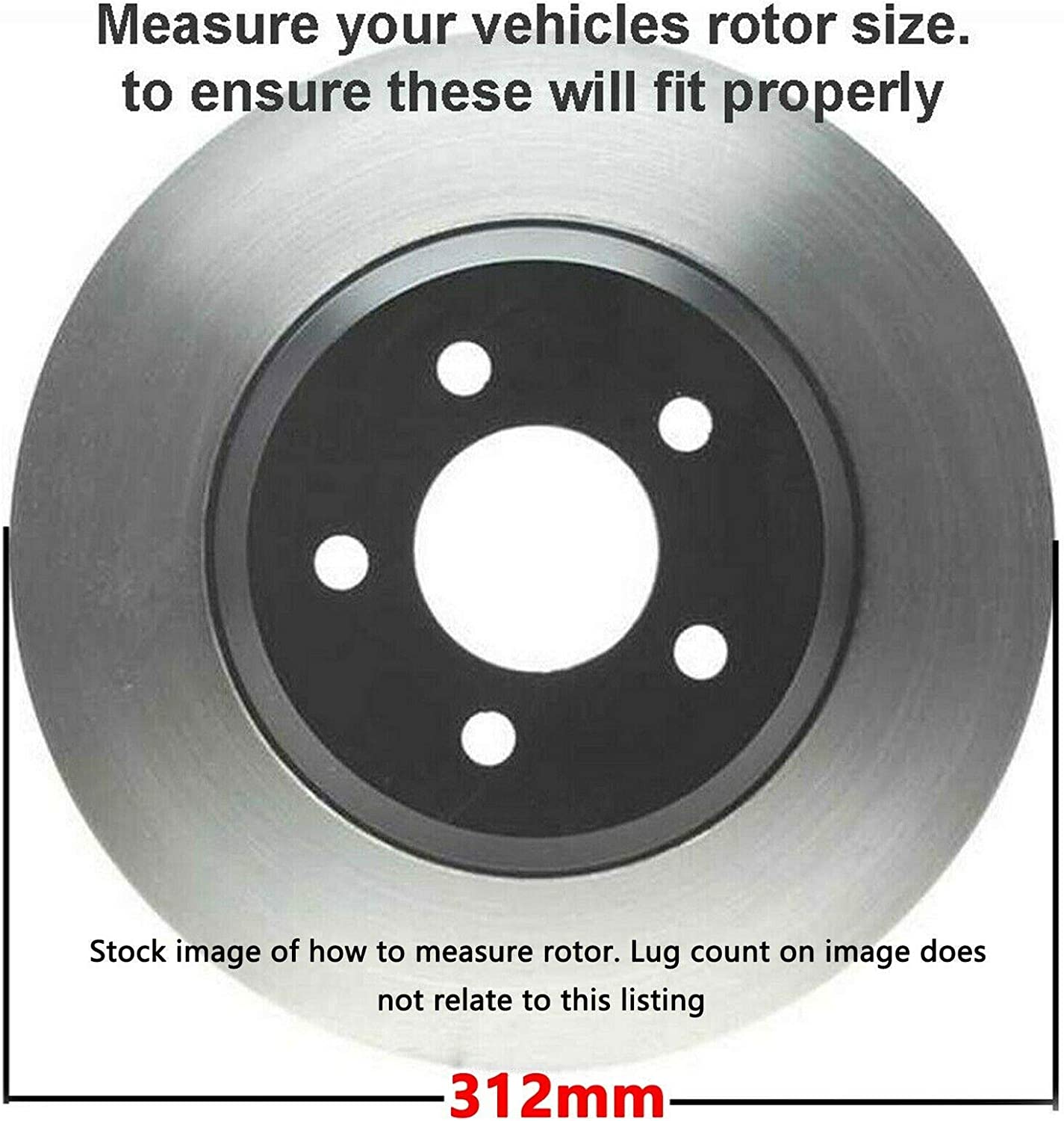Detroit Axle - 312mm Front Brake Rotors for Audi A3 TT Quattro Jetta Passat Golf - 4