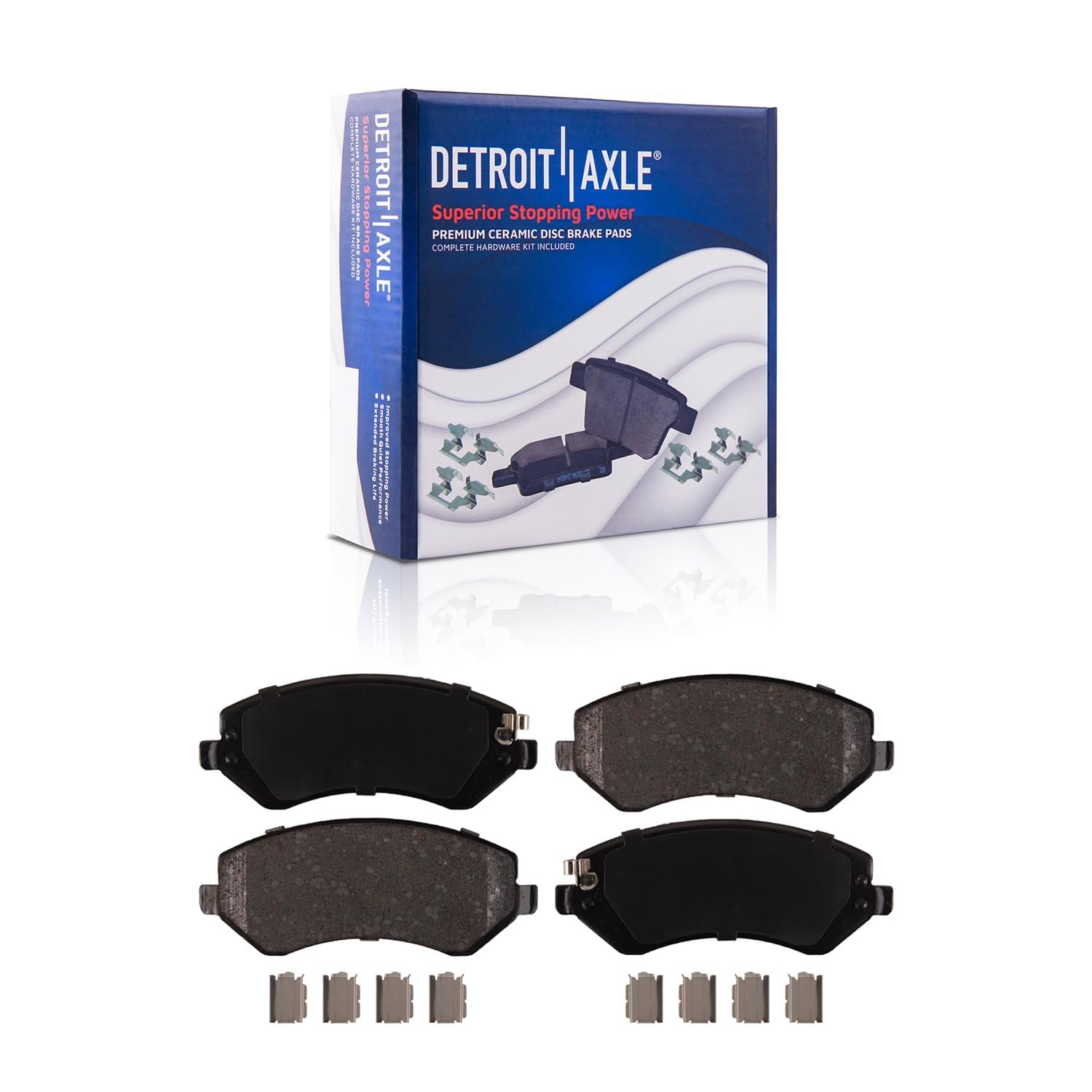 Detroit Axle - Front Disc Rotors Brake Pads for 2002 2003 2004-2007 Jeep Liberty - 5