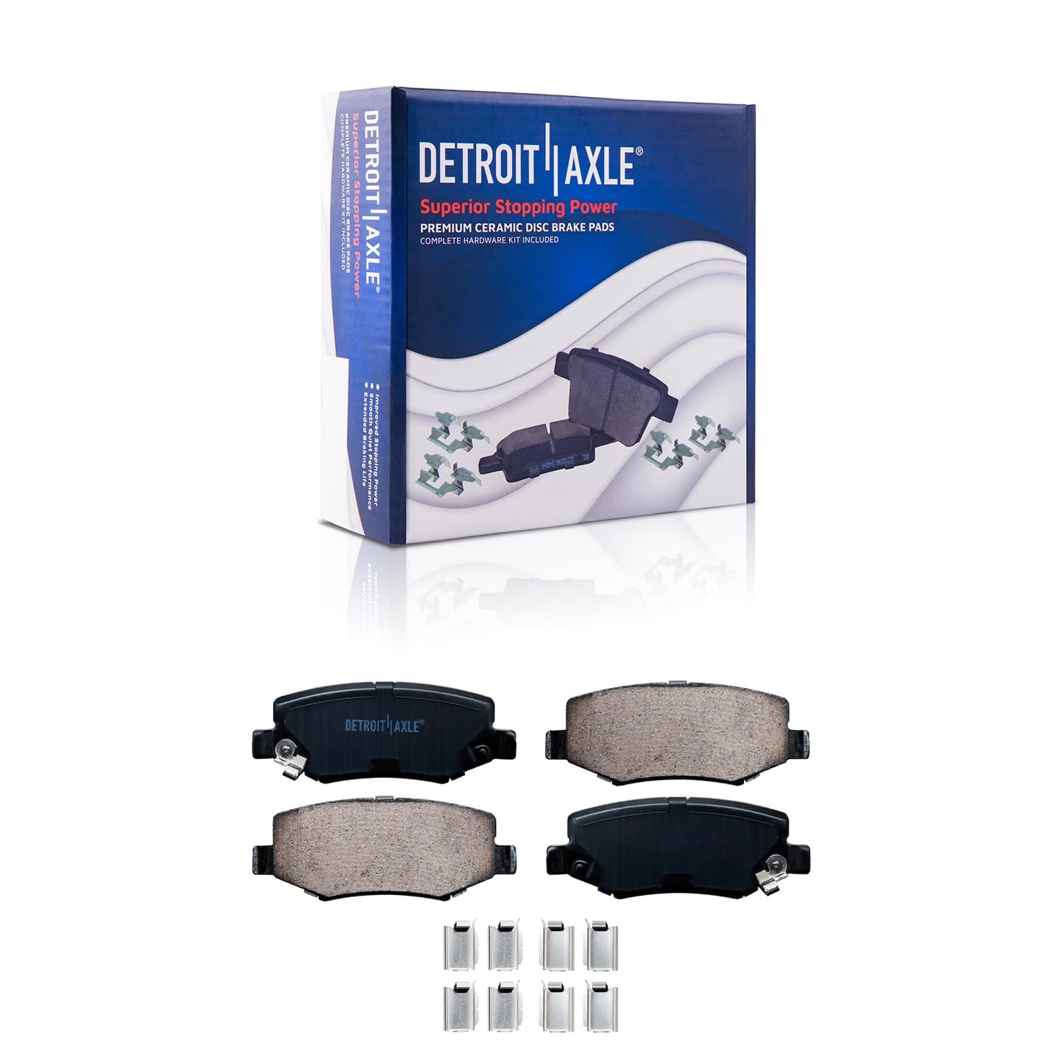 Detroit Axle - Rear Disc Rotors Brake Pads for 2008-11 Jeep Liberty Dodge Nitro - 5