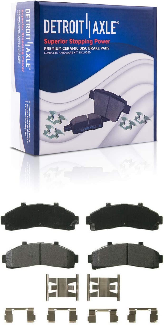 Detroit Axle - 4WD Front Disc Rotors Brake Pads for Ford Explorer Ranger B4000 - 5