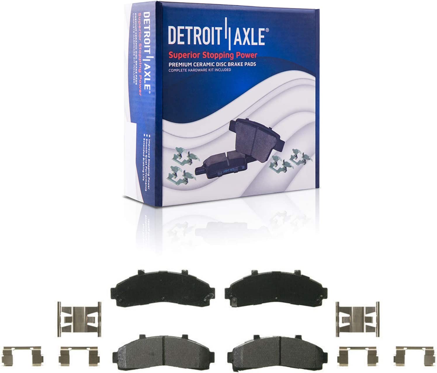 Detroit Axle - 4WD Front Rotors Brake Pads for Ford Explorer Ranger B3000 B4000 - 5