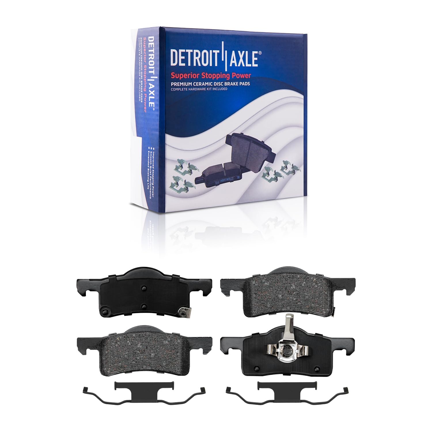 Detroit Axle - Rear Disc Rotors Brake Pads for 2003-06 Ford Expedition Navigator - 5