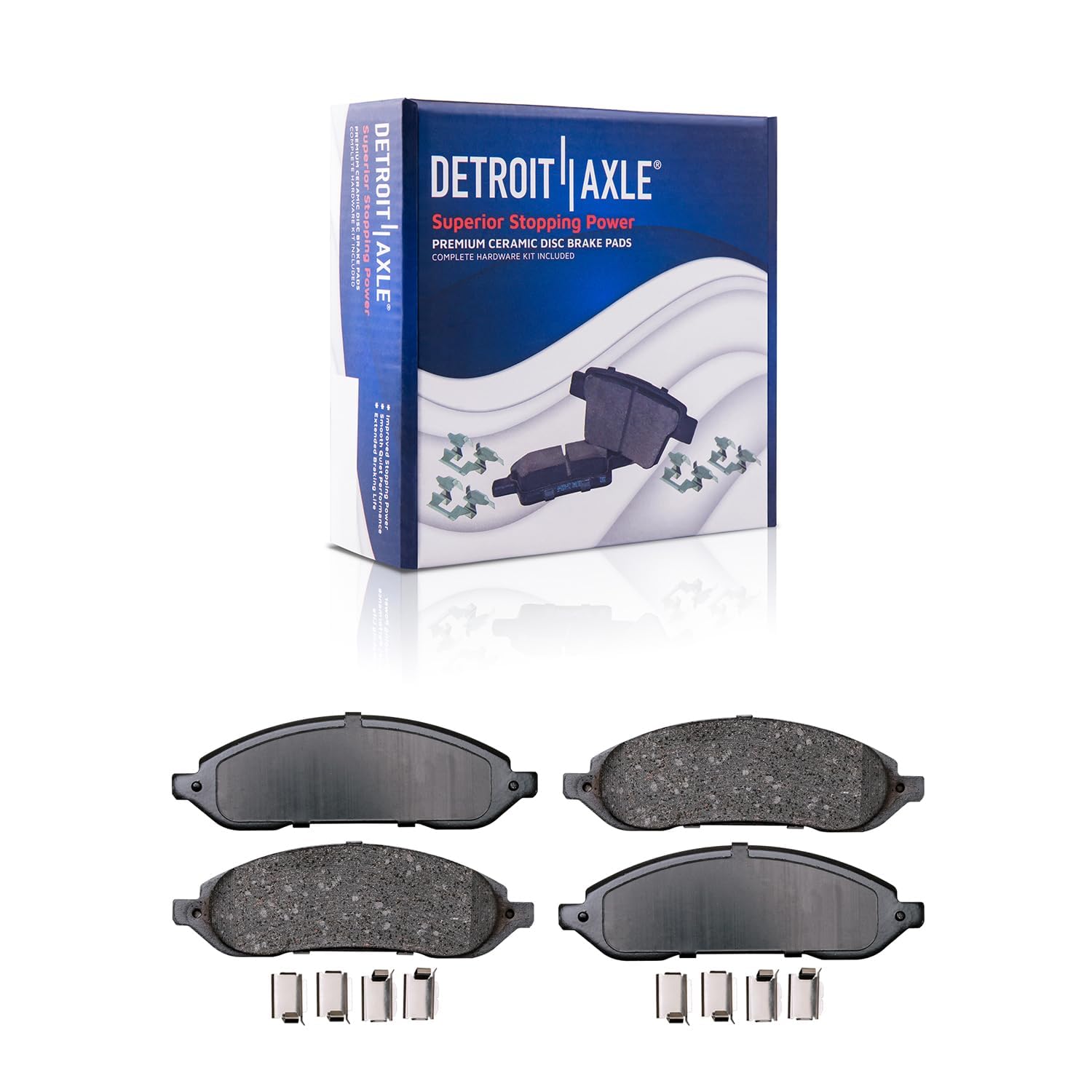 Detroit Axle - Front Rotors Brake Pads Kit for 2004-2007 Ford Freestar Monterey - 5