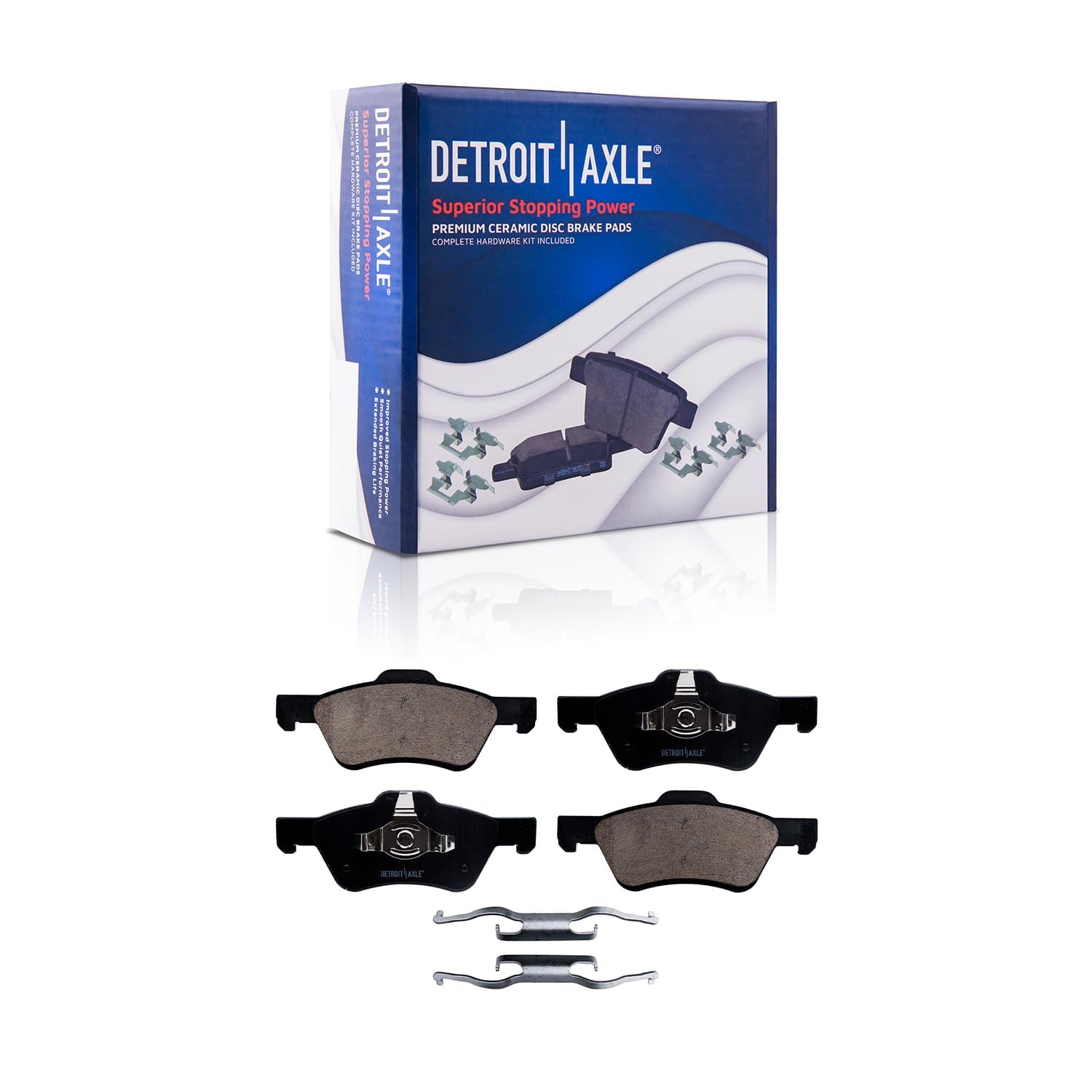 Detroit Axle - Front Disc Rotors Brake Pads Kit for Ford Escape Mariner Tribute - 5