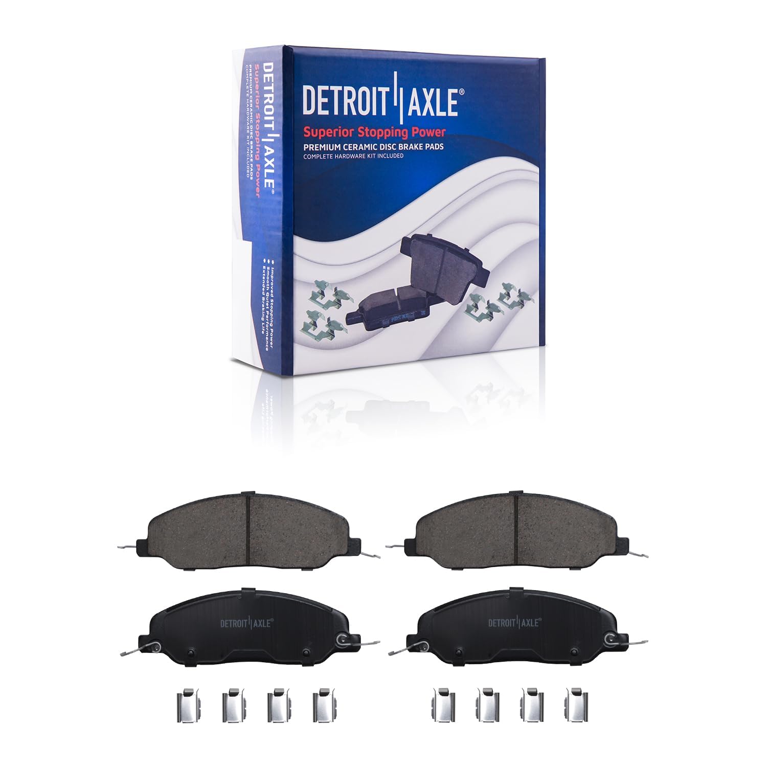 Detroit Axle - Front Disc Rotors Brake Pads for 2005 2006 2007-2011 Ford Mustang - 5