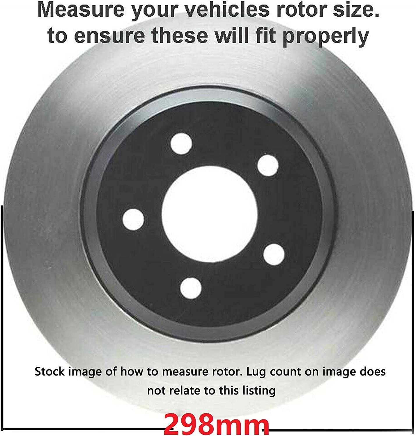 Detroit Axle - Rear Disc Rotors Brake Pads for Cadillac Cts STS - 6