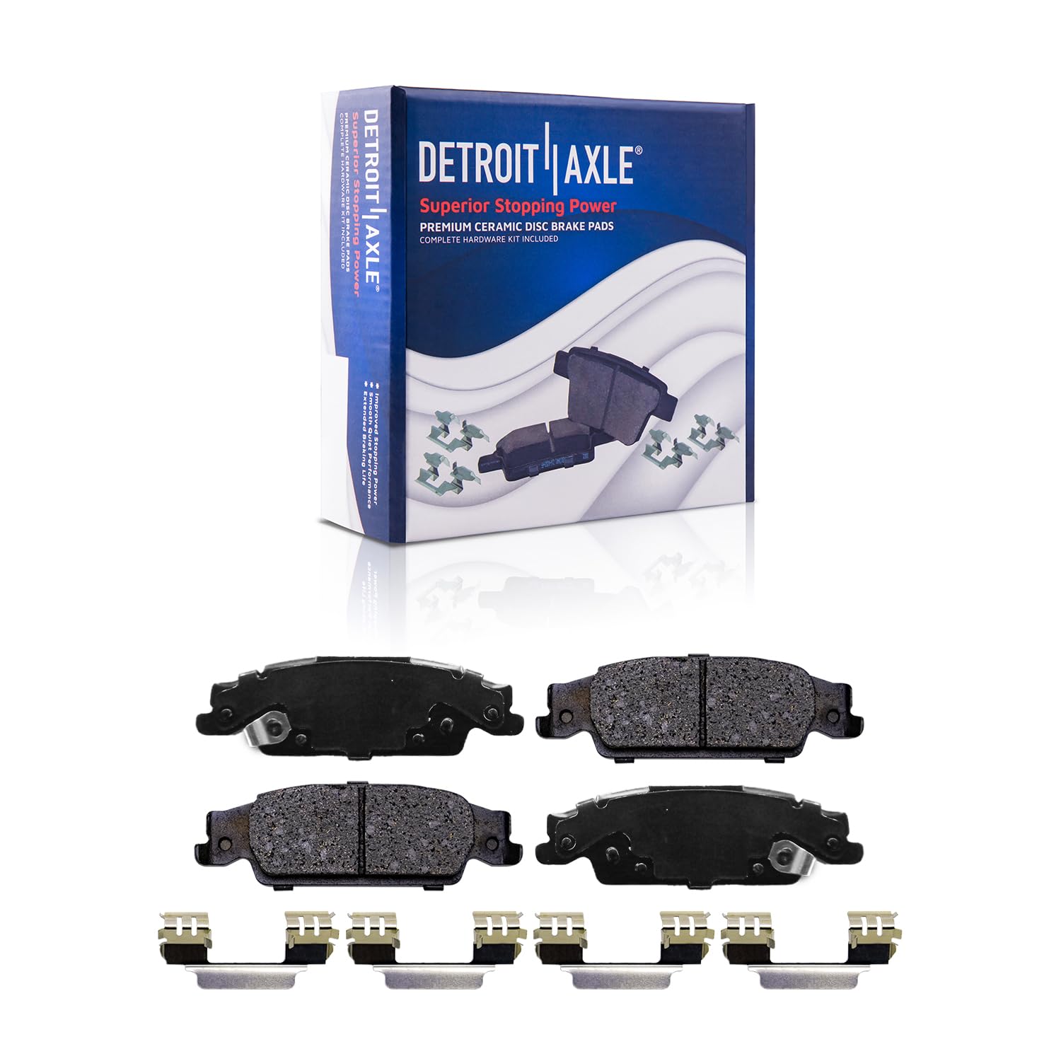 Detroit Axle - Rear Disc Rotors Brake Pads for Cadillac Cts STS - 5