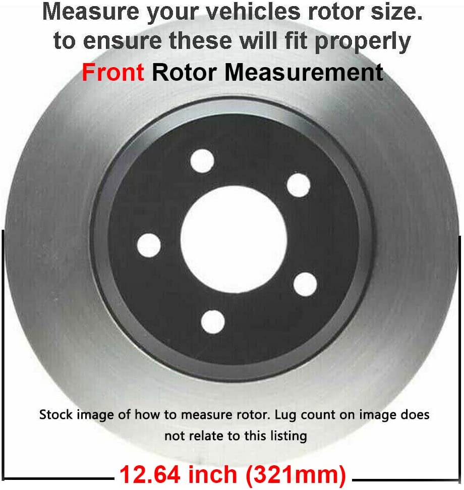 Detroit Axle - 321mm Front Rotors Brake Pads for Impala Malibu Equinox Terrain - 6