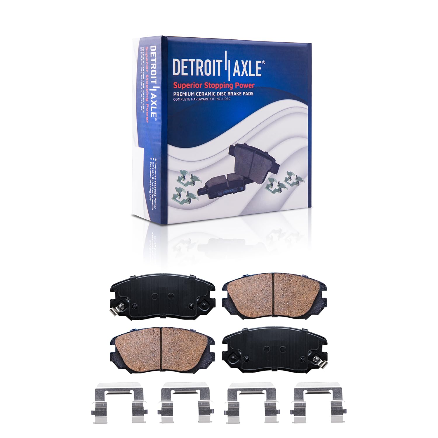 Detroit Axle - 321mm Front Rotors Brake Pads for Impala Malibu Equinox Terrain - 5