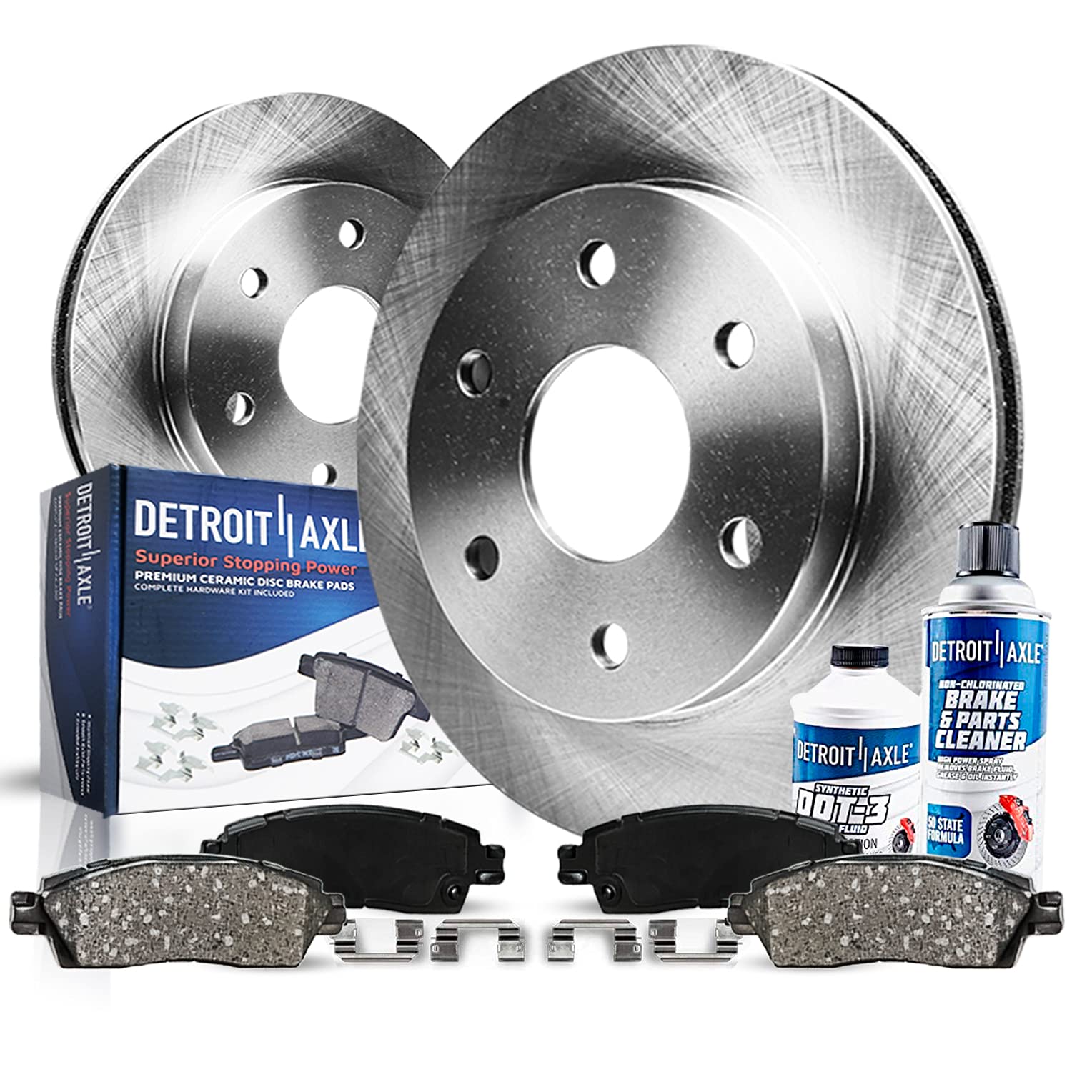 6pc Front Disc Rotors and Ceramic Brake Pads Kit