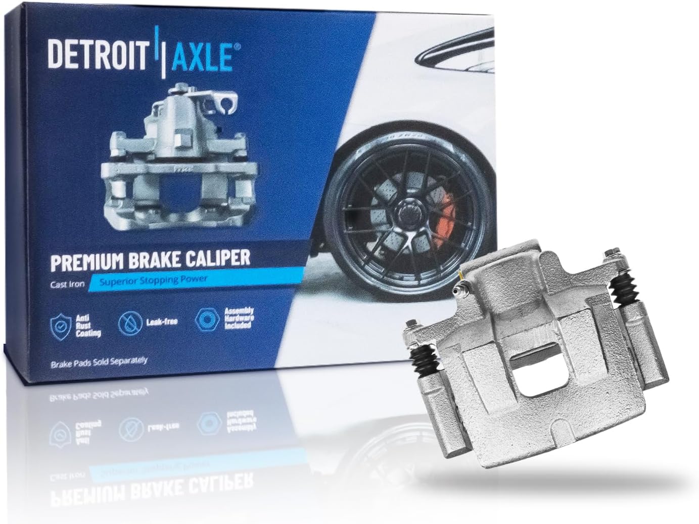 Detroit Axle - Front Right Disc Brake Caliper for 2014 2015-2018 Jeep Cherokee - Main Image