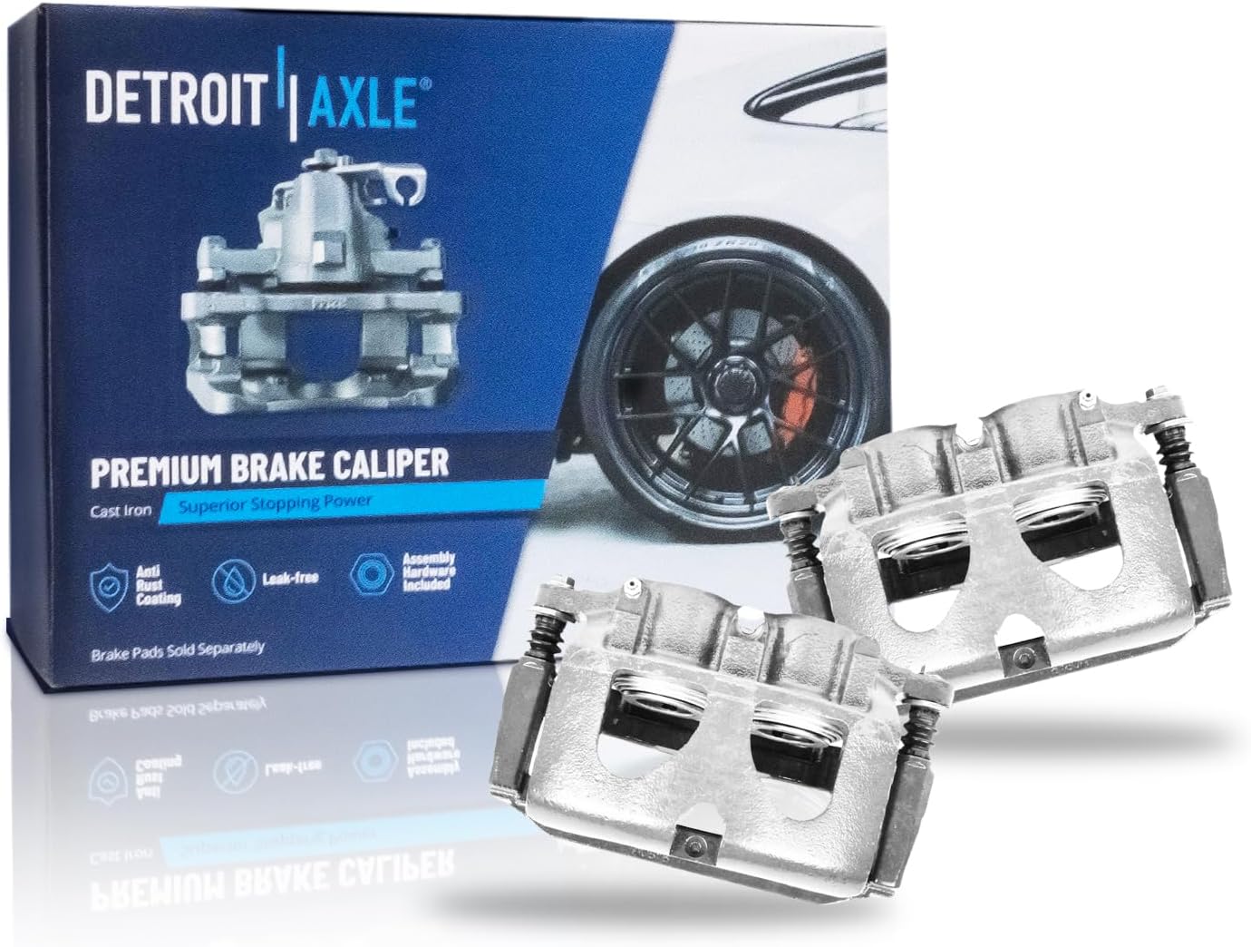 Detroit Axle - Front Disc Brake Calipers for 2019 2020 2021 2022 Ram 1500 - Main Image