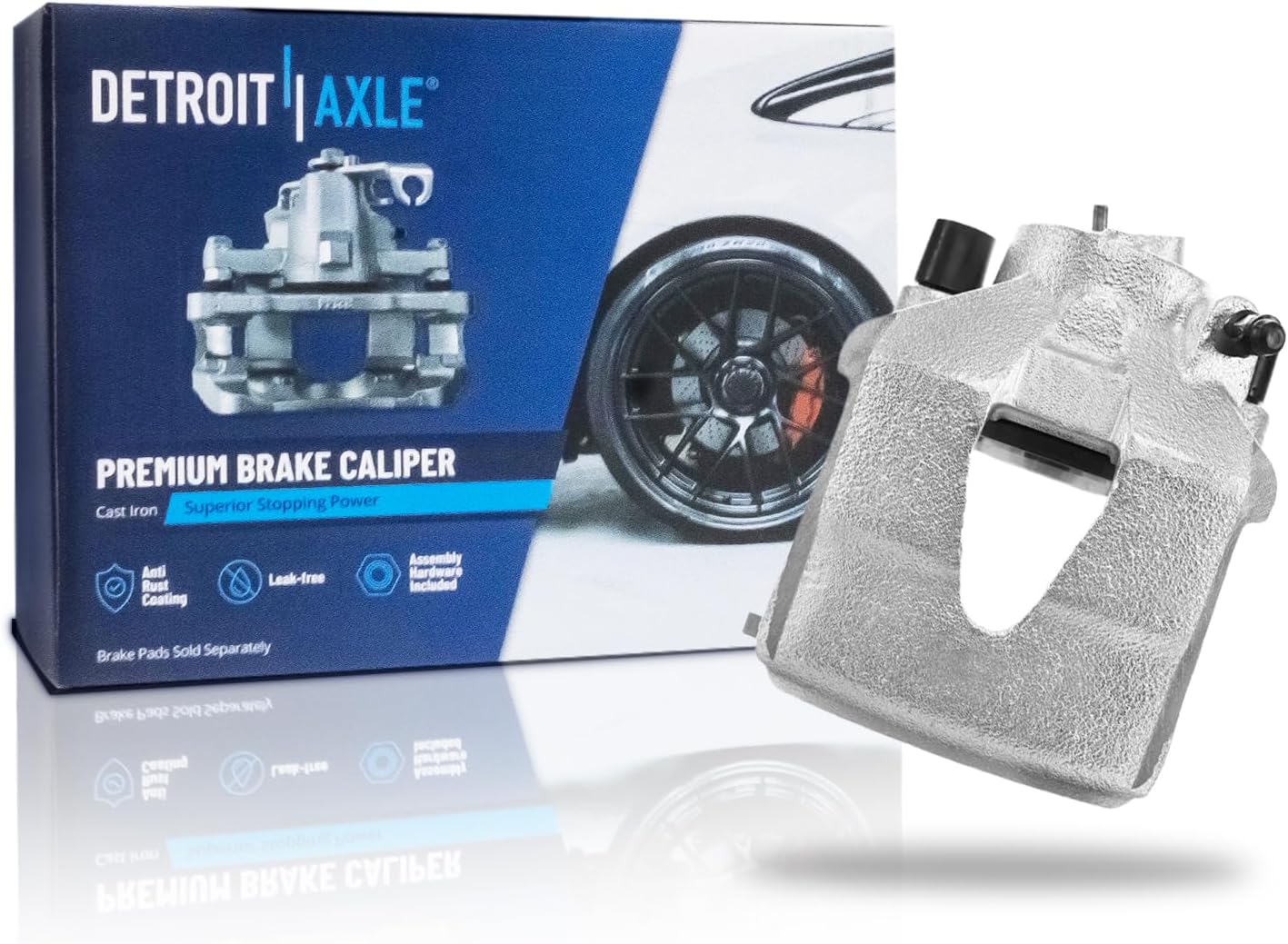 Detroit Axle - Front Left Brake Caliper for Beetle Cabrio Bora Golf Jetta City - Main Image