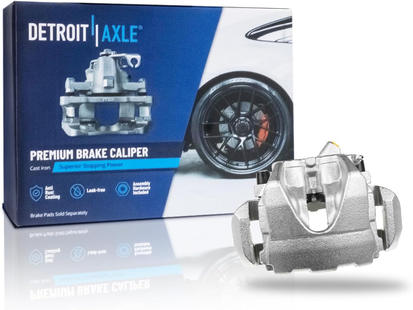 Detroit Axle - Front Left Disc Brake Caliper for 2010 2011 2012-2014 Volvo XC90 - Main Image