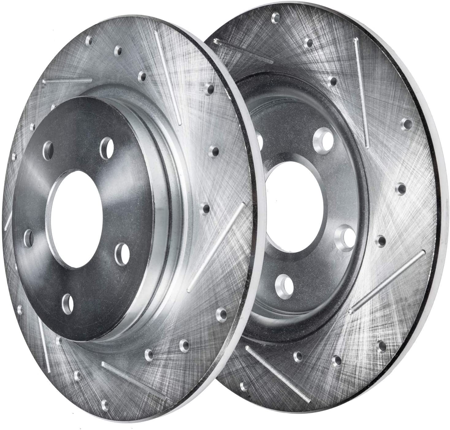 Detroit Axle - Rear Drilled Brake Rotors for 1994-2003 Infiniti I30 I35 Maxima - 4