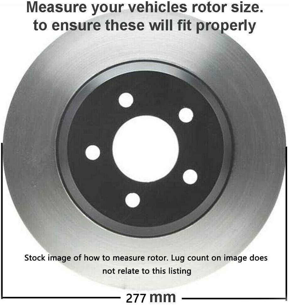 Detroit Axle - Front Drilled Rotors Brake Pad for Subaru Forester Impreza Legacy - 6
