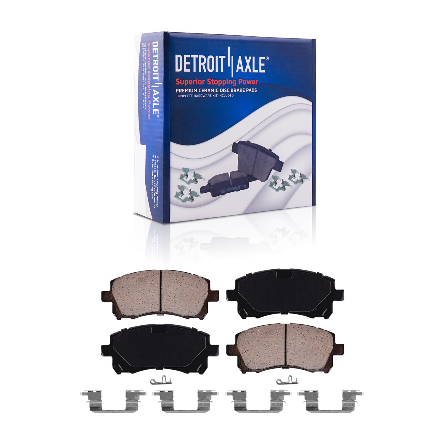 Detroit Axle - Front Drilled Rotors Brake Pad for Subaru Forester Impreza Legacy - 5