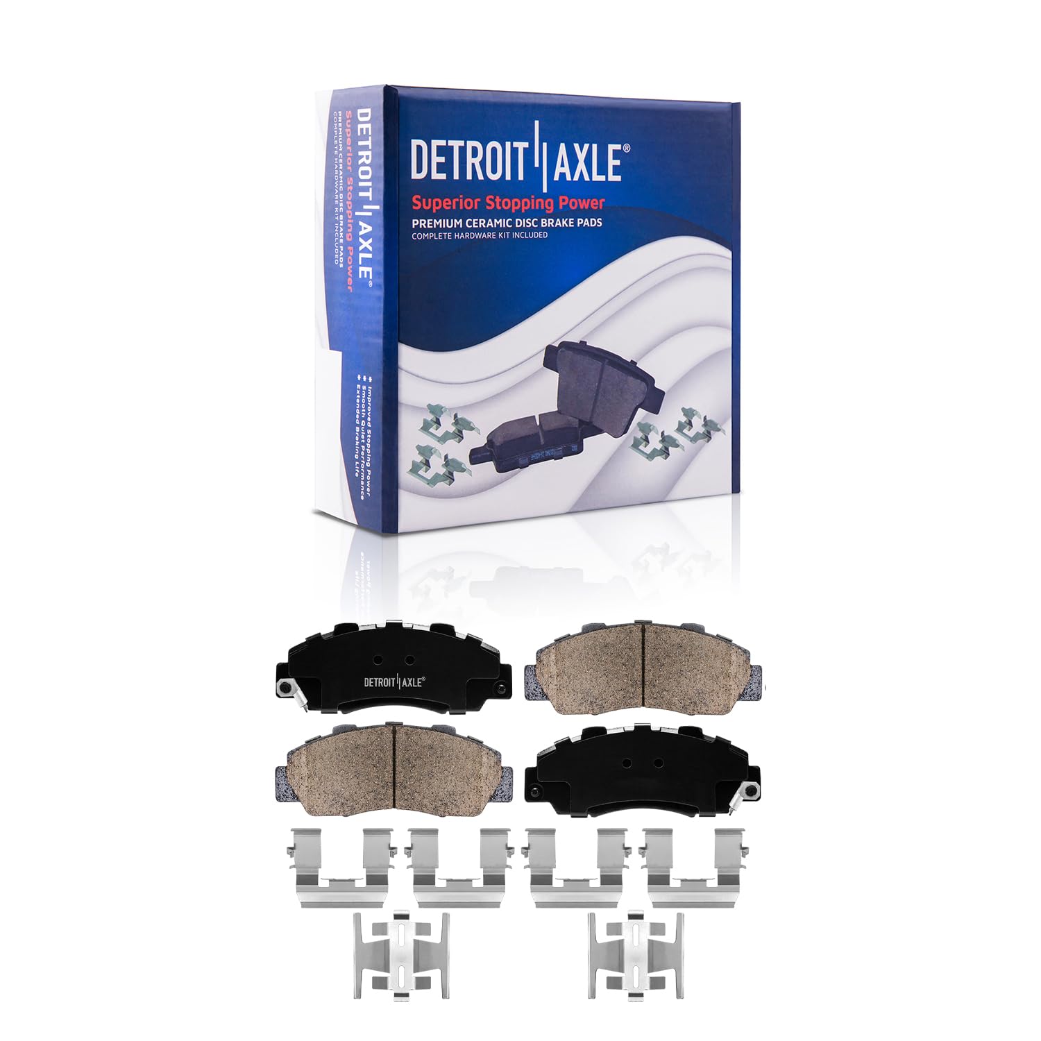 Detroit Axle - Front Drilled Rotors Brake Pads for 1998 1999-2002 Honda Accord - 5