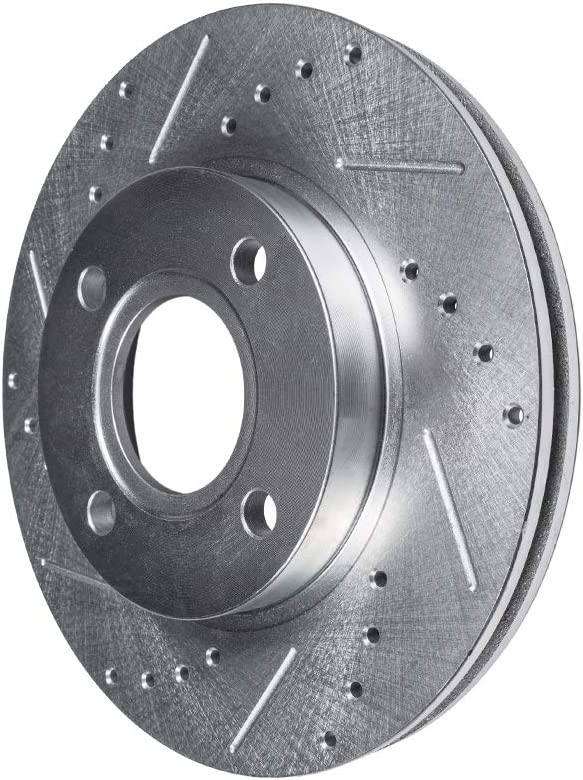 Detroit Axle - 257mm Front Drilled Disc Brake Rotors for 2000-2006 Nissan Sentra - 8