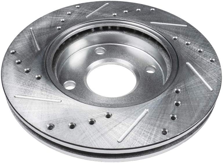 Detroit Axle - 257mm Front Drilled Disc Brake Rotors for 2000-2006 Nissan Sentra - 7