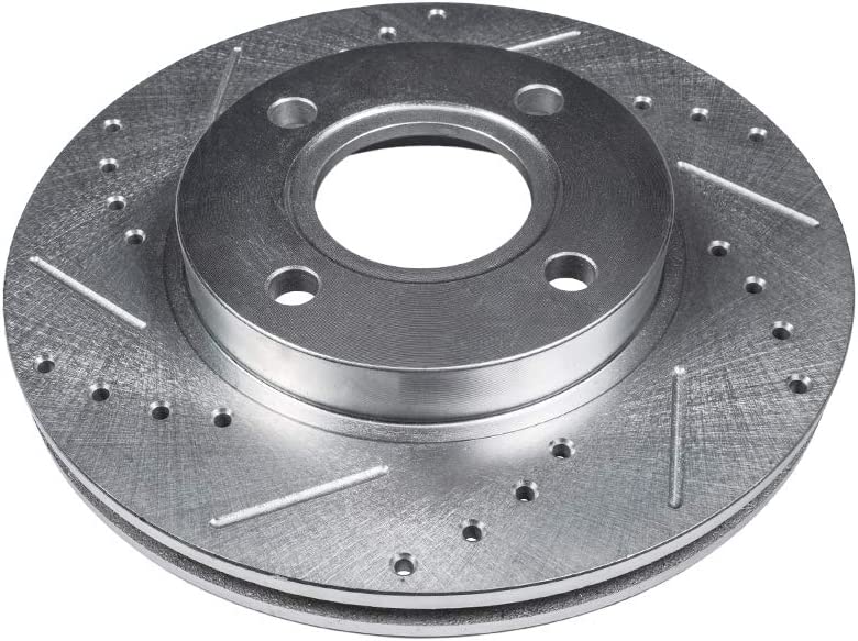 Detroit Axle - 257mm Front Drilled Disc Brake Rotors for 2000-2006 Nissan Sentra - 6