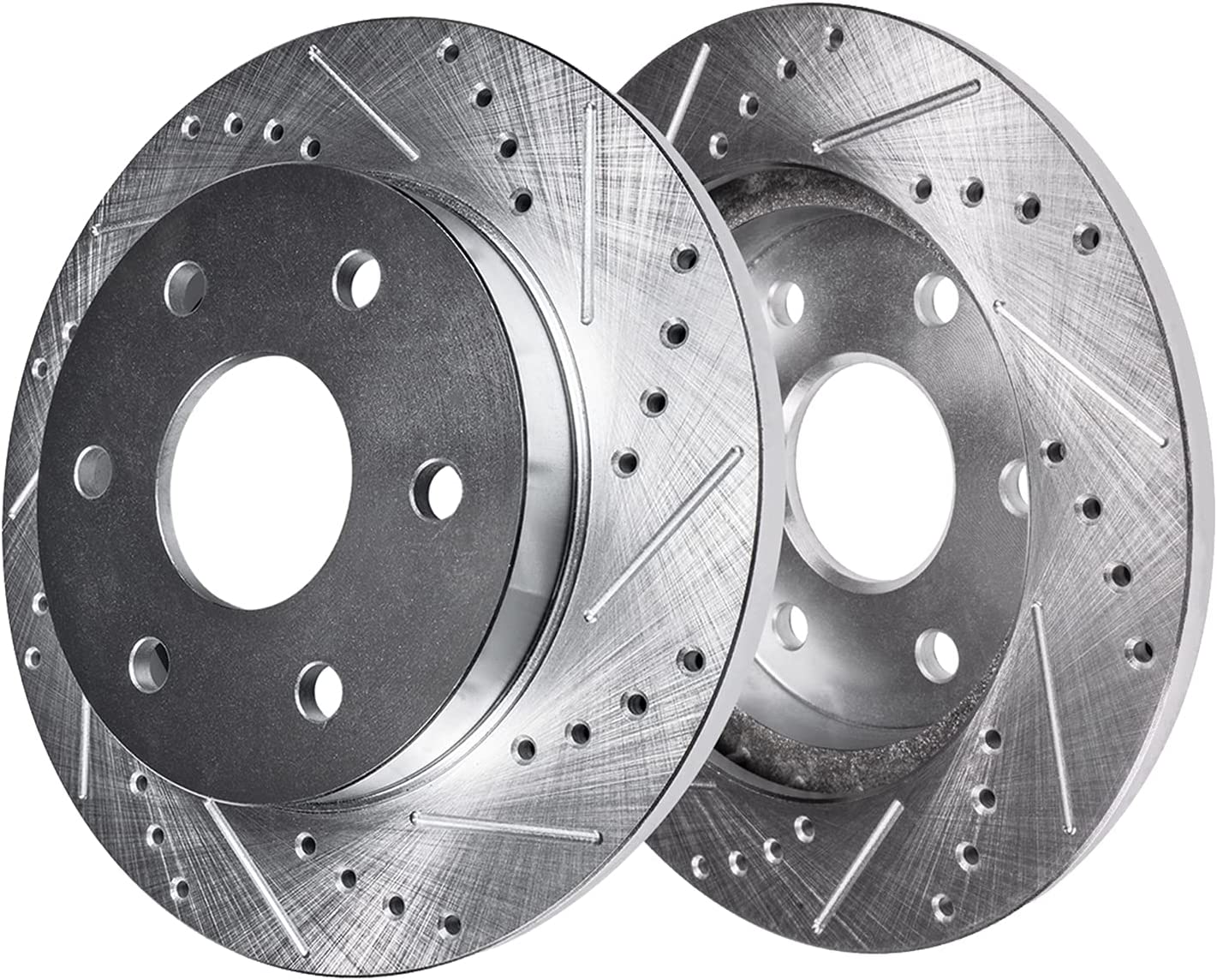 Detroit Axle - Rear Drilled Brake Rotors for 2006-2014 Kia Sedona Entourage - 5