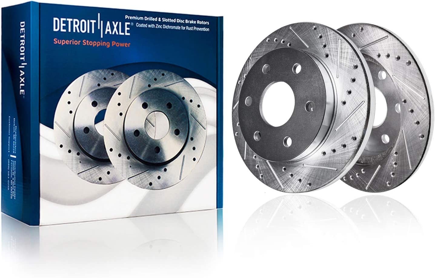 Detroit Axle - Rear Drilled Brake Rotors for 2006-2014 Kia Sedona Entourage - Main Image