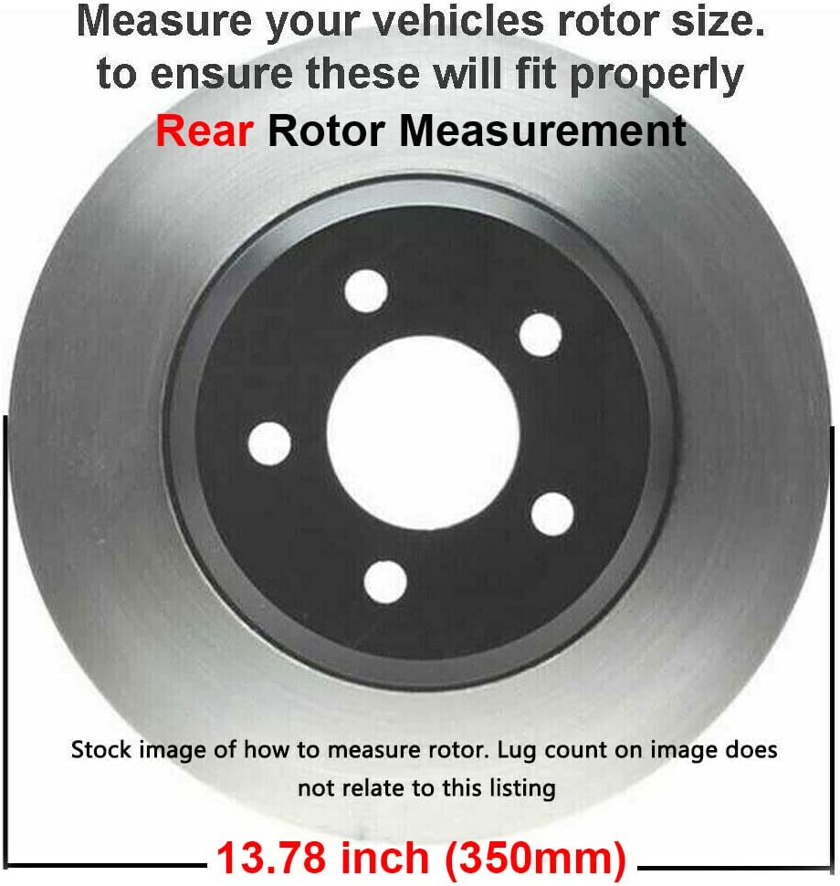 Detroit Axle - 350mm Rear Drilled Brake Rotors for Infiniti G37 Q60 Nissan 370Z - 7